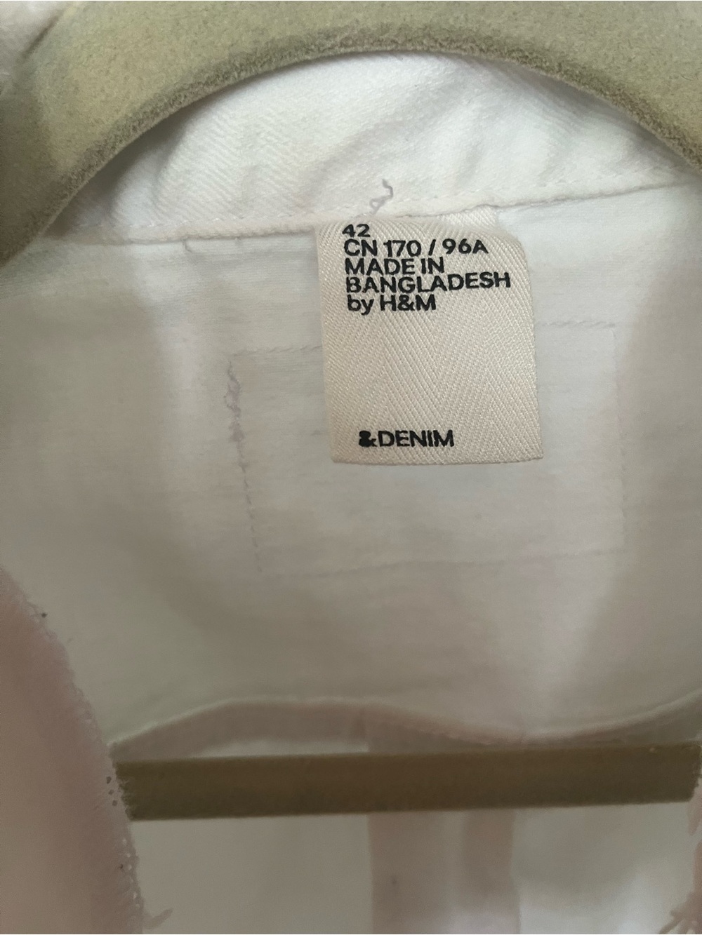 H&M White Denim Jacket, Size 42 - Picture 3 of 4